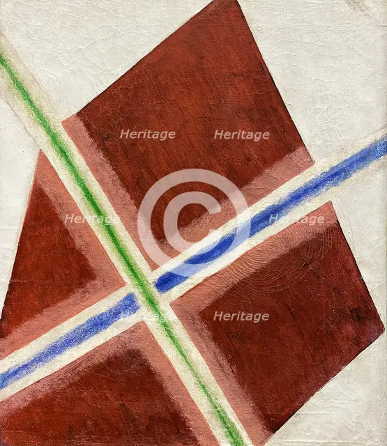 Composition. Diffusion of color (Diffusion of Light), 1917. Creator: Rozanova, Olga Vladimirovna (1886-1918).