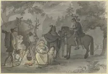 Composition for "Götz von Berlichingen" (Act 5, Scene 6), mid-19th century. Creator: Karl Sandhaas