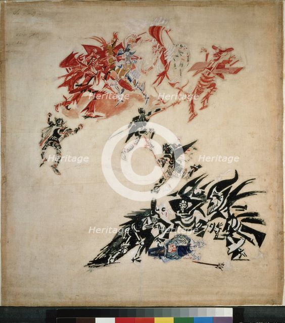 Composition for the theatre play Signor Formica by E.T.A. Hoffmann, 1922. Artist: Yakulov, Georgi Bogdanovich (1884-1928)