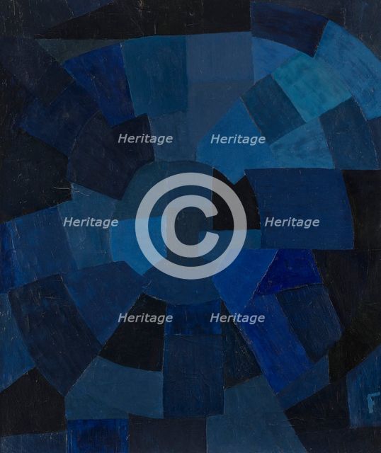 Composition in Blue, 1931. Creator: Freundlich, Otto (1878-1943).
