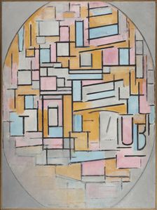 Composition in oval with color planes 2, 1914