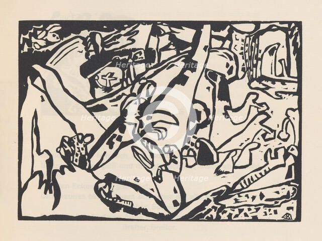 , Composition II (Komposition II). From Klänge (Sounds) , 1913. Creator: Kandinsky, Wassily Vasilyevich (1866-1944).