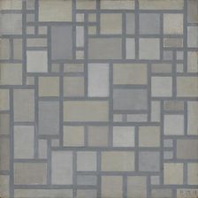 Composition: Light Colour Planes with Grey Lines (Composition with Grid 7), 1919. Creator: Mondrian, Piet (1872-1944)