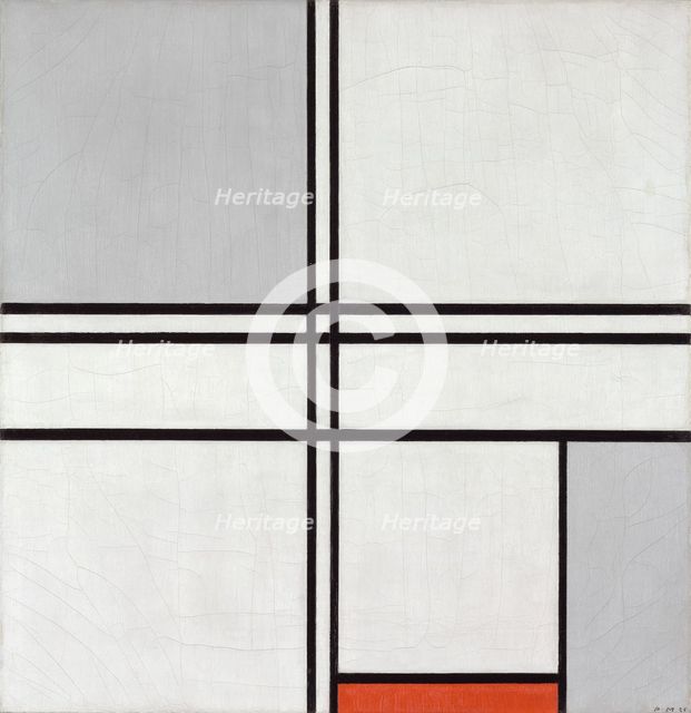 Composition (No. 1) Gray-Red, 1935. Creator: Piet Mondrian.