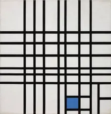 Composition No. 12 with Blue, 1936-1942. Creator: Mondrian, Piet (1872-1944)