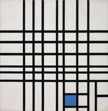 Composition No. 12 with Blue, 1936-1942. Creator: Mondrian, Piet (1872-1944)