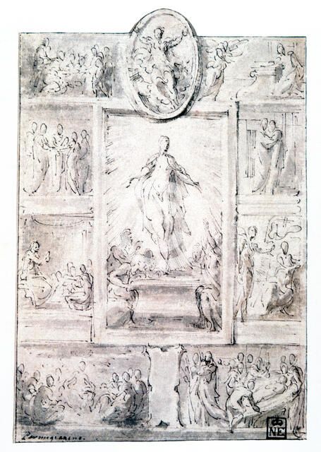 'Composition Sketch', c1513-1540. Artist: Parmigianino    