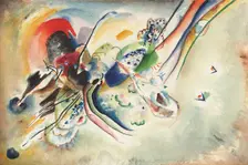 Composition (Study for "Picture with Two Red Spots"), 1916. Creator: Kandinsky, Wassily Vasilyevich (1866-1944)