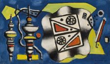 Composition sur fond bleu, 1929. Creator: Léger, Fernand (1881-1955)