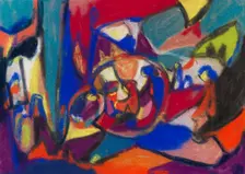 Composition (Worship), 1930. Creator: Hölzel, Adolf (1853-1934)