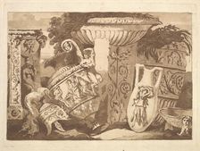 Composition with the Antique Fragments and a Leaning Vase, from Recueil de Compositions..., 1782-84. Creator: Jean Jacques Lagrenee