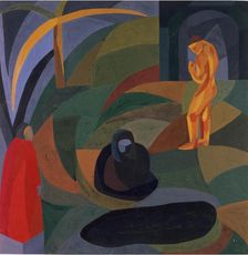 Composition with three figures, 1911-1941. Creator: Freundlich, Otto (1878-1943)