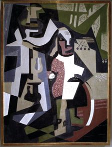 Composition with a personage by Maria Blanchard, oil 1916