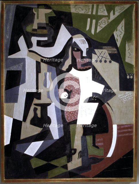 Composition with a personage', by Maria Blanchard, oil 1916.