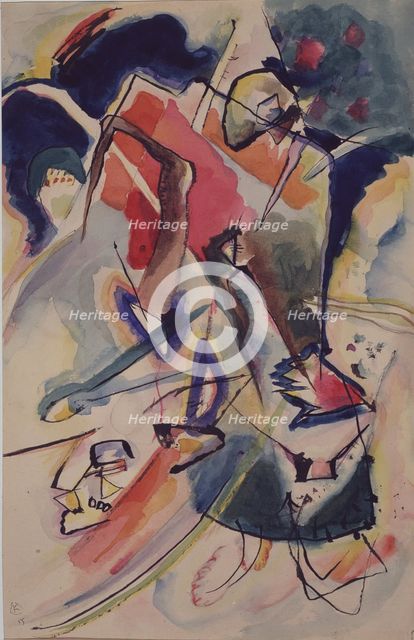 Composition with a woman's figure, 1915. Artist: Kandinsky, Wassily Vasilyevich (1866-1944)