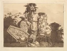Composition with antiquities, from Recueil de Compositions par Lagrenée Le Jeune (Colle..., 1782-84. Creator: Jean Jacques Lagrenee