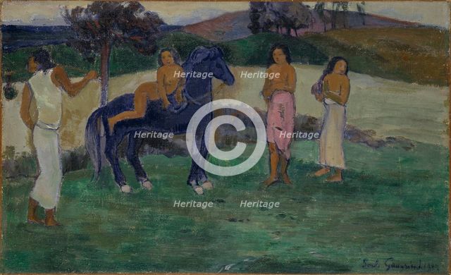 Composition with Figures and a Horse, 1902. Creator: Paul Gauguin.