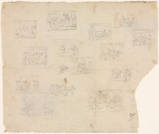 Compositional Sketches after Raphael and other artists, c. 1800. Creator: Unknown