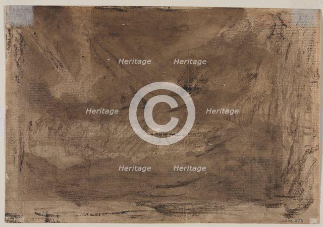 Compositional Study? (possibly for "Poussin’s Deluge") (verso), c. 1816. Creator: Théodore Géricault (French, 1791-1824).