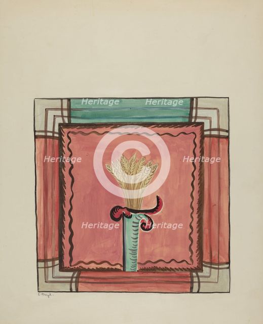 Companion Panel from Main Reredos, Church of Sanctuario, Chimayo, 1935/1942. Creator: E. Boyd.