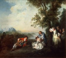 Company at the Edge of a Forest late 1720s. Artist: Nicolas Lancret