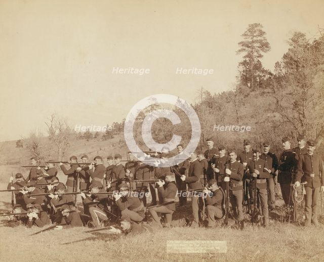 Company "C," 3rd US Infantry near Fort Meade, So Dak, 1890. Creator: John C. H. Grabill.