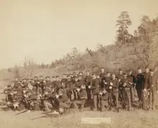 Company "C," 3rd US Infantry near Fort Meade, So Dak, 1890. Creator: John C. H. Grabill
