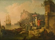 Company Embarking on a Launch, mid-late 18th century. Creator: Pierre-Jacques Volaire