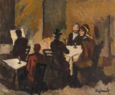 Company in a Coffee Shop, 1941-1942. Creator: Cyprian Majernik
