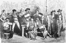 'Company in a Spanish Inn; Notes on Spain 1875. Creator: Unknown