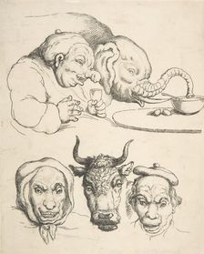 Comparative Anatomy, 1800-25., 1800-25. Creator: Thomas Rowlandson