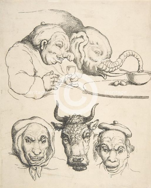 Comparative Anatomy, 1800-25., 1800-25. Creator: Thomas Rowlandson.