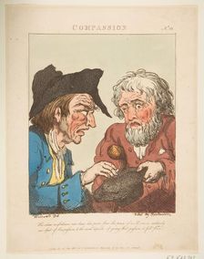 Compassion (Le Brun Travested, or Caricatures of the Passions), January 21, 1800. Creator: Thomas Rowlandson
