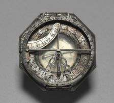 Compass and Sun Dial, 1700-1750. Creator: Unknown