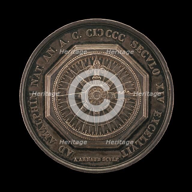 Compass Rose [reverse], second quarter 19th century. Creators: Aloysio Arnaud, L. Taglioni.