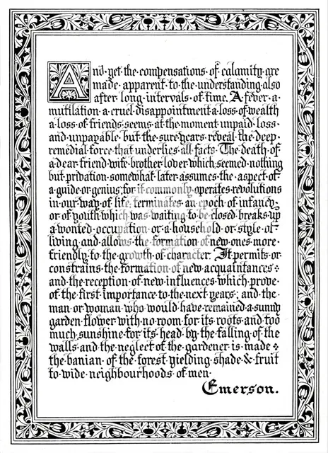 Compensations Quotation from Emerson', c1917, (1917). Artist: Ralph Waldo Emerson.