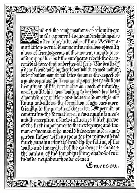 Compensations Quotation from Emerson', c1917, (1917). Artist: Ralph Waldo Emerson.