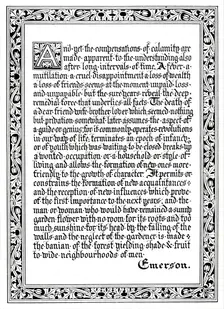 Compensations Quotation from Emerson c1917, (1917). Artist: Ralph Waldo Emerson