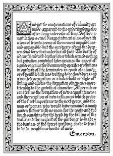 Compensations Quotation from Emerson c1917, (1917). Artist: Ralph Waldo Emerson