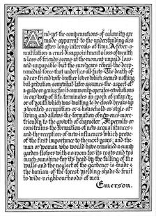 Compensations Quotation from Emerson c1917, (1917). Artist: Ralph Waldo Emerson