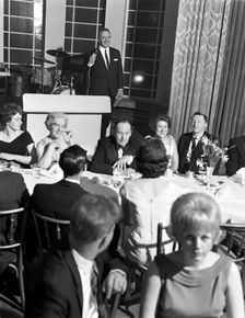 Compere at a social evening, Doncaster, South Yorkshire, 1964. Creator: Michael Walters