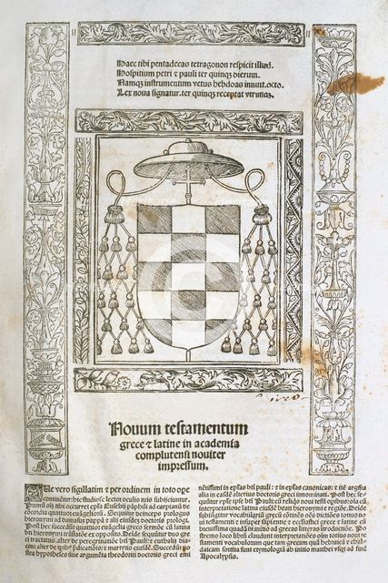 Complutensian Polyglot Bible, 1514-1517.  Creator: Unknown.
