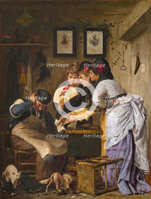 Complaint to the shoemaker, 1878. Creator: Echtler, Adolf (1843-1914).