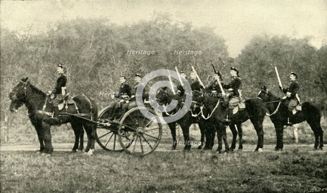 'Complete Machine Gun Detachment of Mounted Infantry', 1900. Creator: Eldridge.