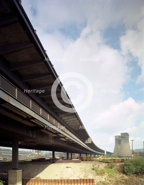 Completed M1 Tinsley Viaduct, 1968.  Creator: Michael Walters.