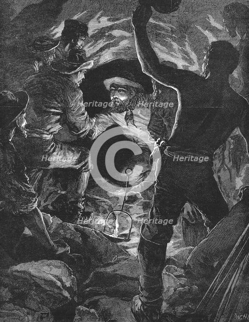 Completion of the St Gotthard Tunnel beneath the Alps, 1880. Artist: Unknown