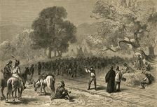 Completion of the Pacific Railroad (1878). Creator: Albert Bobbett