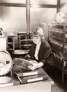 Computer department, Rowntree factory, York, Yorkshire, 1964