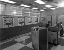 Computer room scene, the Park Gate Iron & Steel Co, Rotherham, 1964. Creator: Michael Walters