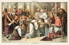 "Compulsory Baptism. In 1500, after the Conquest of Granada, Ferdinand V..., 11 March 1885. Creator: Bernhard Gillam